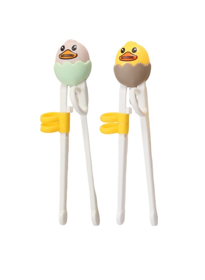 Training Chopsticks for Kids and Beginners, 2 Pairs Chopstick Set With Attachable Learning Chopstick Helper - Image 1